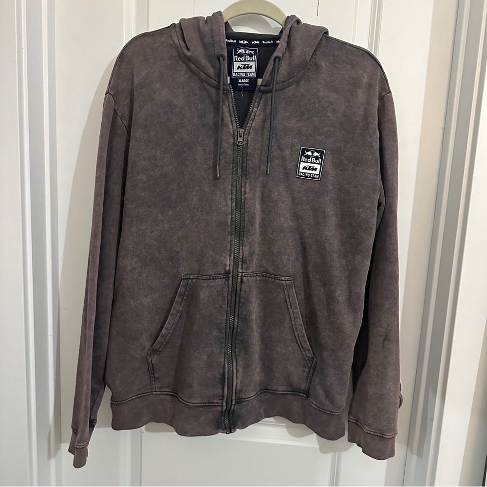 Red Bull Racing Team Mineral Wash Full Zip Sweater Sz XL
